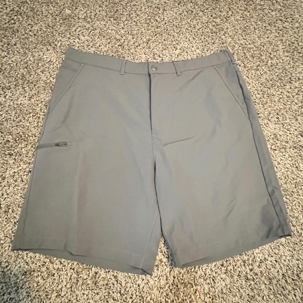 Gerry Mens Tech Shorts Grey‎ Size 40 Hiking Outdoor Performance Side Zip Pocket